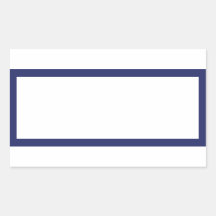 スパイスジャーのネイビーブルー縁ど空白のの長方形ラベル