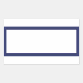 スパイスジャーのネイビーブルー縁ど空白のの長方形ラベル 長方形シール