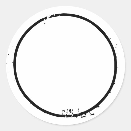 スパイスジャー白動揺して黒縁ど空白の ラウンドシール (正面)