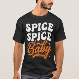 スパイススパイスベイビーハロウィンレトロタイポグラフィデザイン Tシャツ
