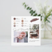 スパイステラコッタダスティピンクピーチカラーパレット 招待状 (スタンド正面)