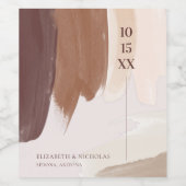 スパイステラコッタ |モノグラム結婚のワインラベル ワインラベル (シングルラベル)