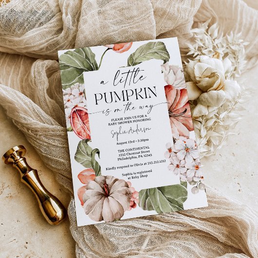 スパイストパンプキン　リトルパンプキンベイビーシャワー 招待状