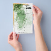 スパイストロピカルブライダルシャワーゲームカード チラシ (ハンドル)