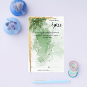 スパイストロピカルブライダルシャワーゲームカード チラシ (シングル)