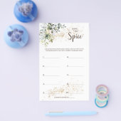 スパイスハーブブライダルシャワーゲームカードの名前 チラシ (シングル)