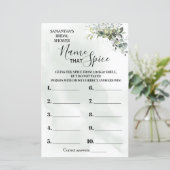 スパイスバイリンガルシャワーゲームのユーカリの名前 (スタンド正面)