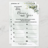 スパイスバイリンガルシャワーゲームのユーカリの名前 (正面/裏面)