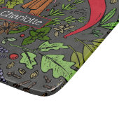 スパイスパターン名前をカスタムするグレー カッティングボード (角)