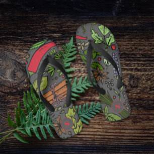 スパイスパターン名前をカスタムするグレー ビーチサンダル