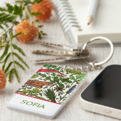 スパイスパターン名前をカスタムする キーホルダー (正面右)