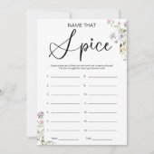 スパイスブライダルシャワーゲーム 招待状 (正面)