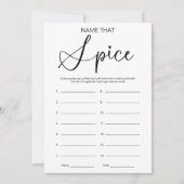 スパイスブライダルシャワーゲーム 招待状 (正面)