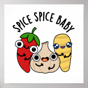 スパイスベビーおもしろいフードパン ポスター