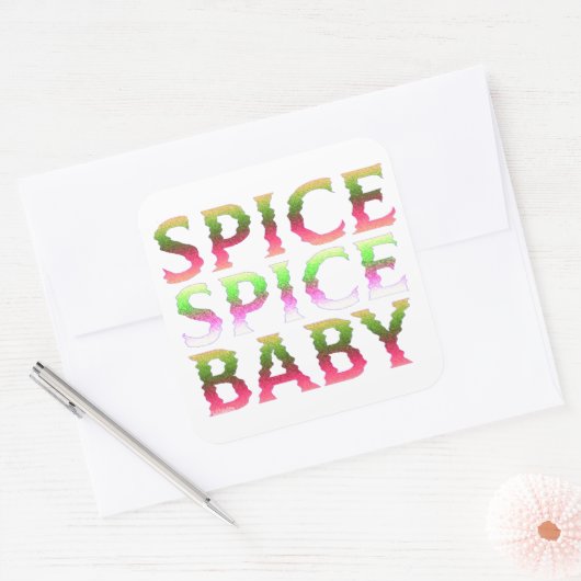 スパイスベビーおもしろい感謝贈り スクエアシール (封筒)