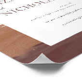 スパイスモダンテラコッタ |結婚の案内記号 ポスター (角)