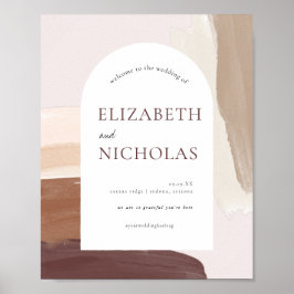 スパイスモダンテラコッタ |結婚の案内記号 ポスター