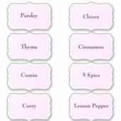 スパイスラック防水エレガントブラックパントリーラベル シール (正面)