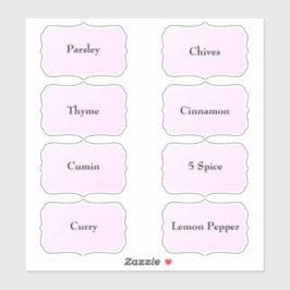 スパイスラック防水エレガントブラックパントリーラベル シール