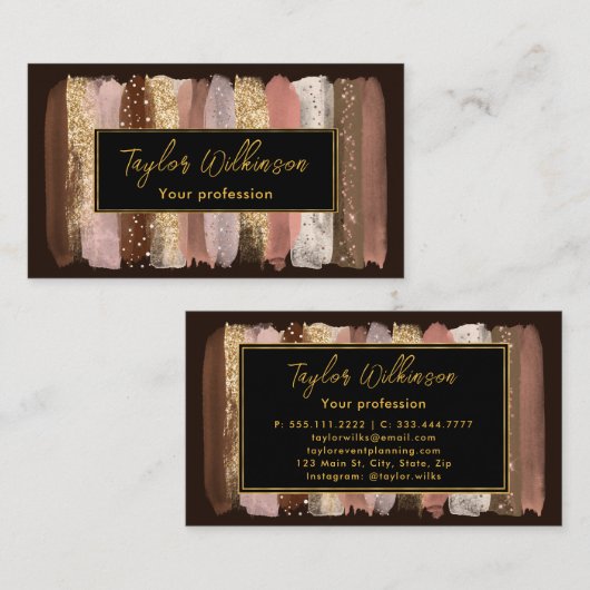 スパイスラテブラシストローク 名刺 (正面/裏面)