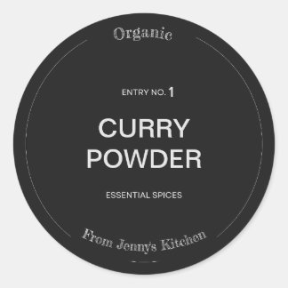 スパイスラベルカスタマイズの名前とスパイス ラウンドシール
