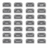 スパイスラベル白(黒) シール (正面)