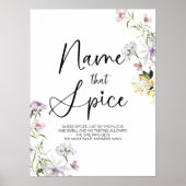 スパイスワイルドフラワーのブライダルシャワーゲームのサインを推測 ポスター (正面)