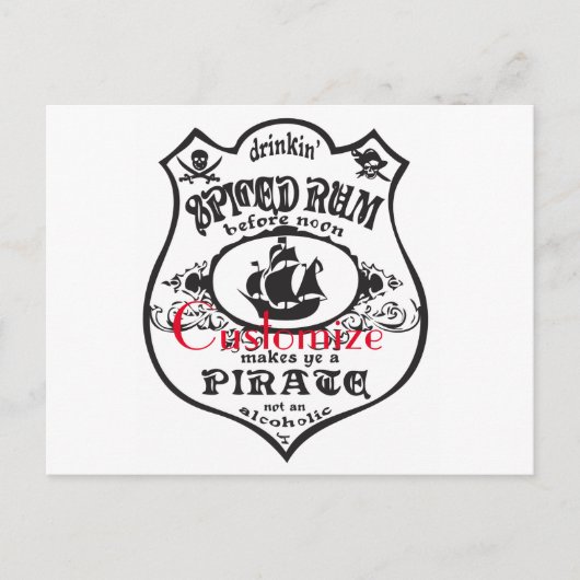 スパイス入りラム海賊飲みThunder_Cove ポストカード (正面)
