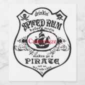 スパイス入りラム海賊飲みThunder_Cove ワインラベル (シングルラベル)