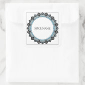 スパイス名装飾フローラエッジスパイスジャールラベル スクエアシール (バッグ)