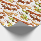 スパイス料理バニラアニスシナモン ラッピングペーパー (角)