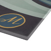 スパイス木製攪拌スプーンとスパイスモノグラム カッティングボード (角)