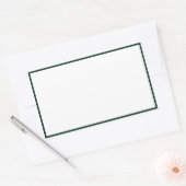 スパイス瓶の緑の縁ど角空白の形ラベル 長方形シール (封筒)