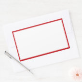 スパイス瓶の赤縁どい空白の長方形ラベル 長方形シール (封筒)