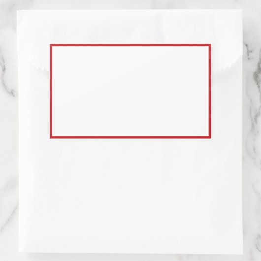 スパイス瓶の赤縁どい空白の長方形ラベル 長方形シール (バッグ)