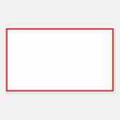 スパイス瓶の赤縁どい空白の長方形ラベル 長方形シール (正面)