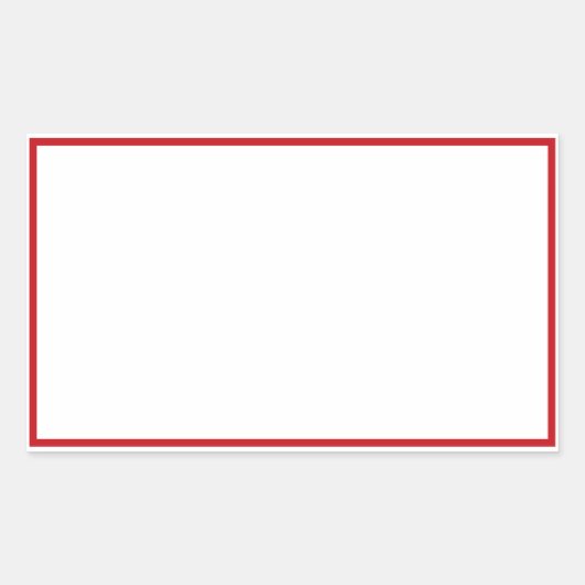 スパイス瓶の赤縁どい空白の長方形ラベル 長方形シール (正面)