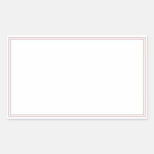 スパイス瓶の赤縁どい空白の長方形ラベル 長方形シール (正面)