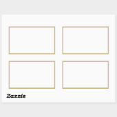 スパイス瓶の金ゴールド縁ど空白の長方形のシール 長方形シール (シート)