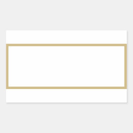 スパイス瓶の金ゴールド縁ど空白の長方形のシール 長方形シール