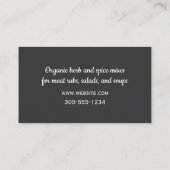 スパイス 名刺 (裏面)