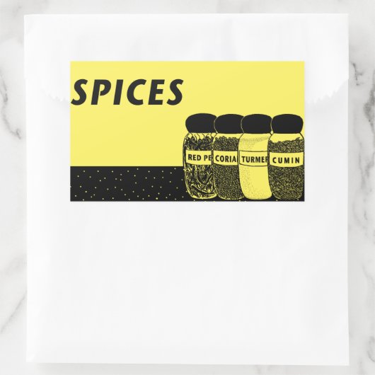 スパイス 長方形シール (バッグ)