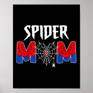 スパイダおもしろいママ母ママ女の子のための日 ポスター