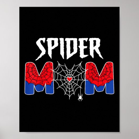 スパイダおもしろいママ母ママ女の子のための日 ポスター (正面)