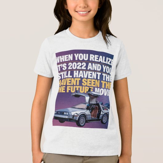 "スパイダおもしろいー恐怖引用文-ヴィンテージタイポグラフィポスト トライブレンドTシャツ (正面)