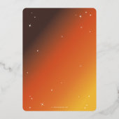 スパイダエレガントウェブハローウィンパーティフォイル招待状 箔招待状 (裏面)