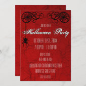 スパイダエレガントウパーティの招待状 招待状 (正面/裏面)