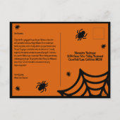 スパイダパーソナライズされたウのハロウィーン シーズンポストカード (裏面)