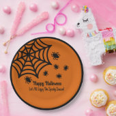 スパイダパーソナライズされたウのハロウィーン ペーパープレート (パーティー)