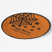 スパイダパーソナライズされたウのハロウィーン ペーパープレート (アングル)